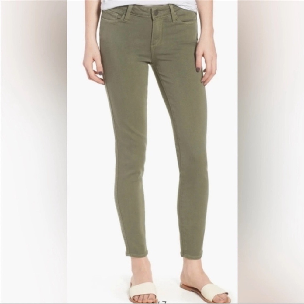 Paige Olive Green Verdugo Ankle Pants, Size 26